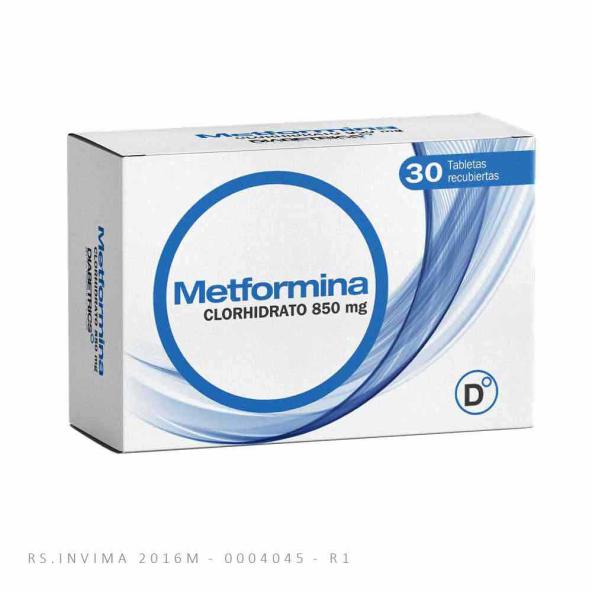 METFORMINA 850 MG X 30 TABLETAS