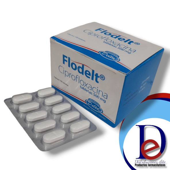 CIPROFLOXACINA 500 MG- CAJA X 100 TAB (FLODELT)